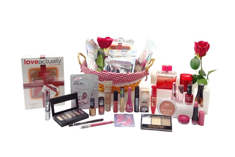 Price Drop! 25-Piece Perfume & Makeup Luxury Beauty Hamper With Red Rose Gift Set