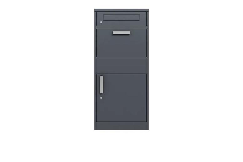 Heavy-Duty Parcel & Letter Safe With Anti-Theft Compartments And Lockable Doors - 50Cm X 38Cm X 112Cm