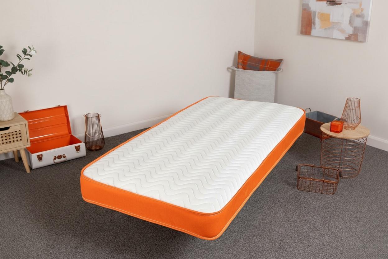 Orange Memory Foam Mattress With Bonnell Springs - Ergonomic Support In All Sizes