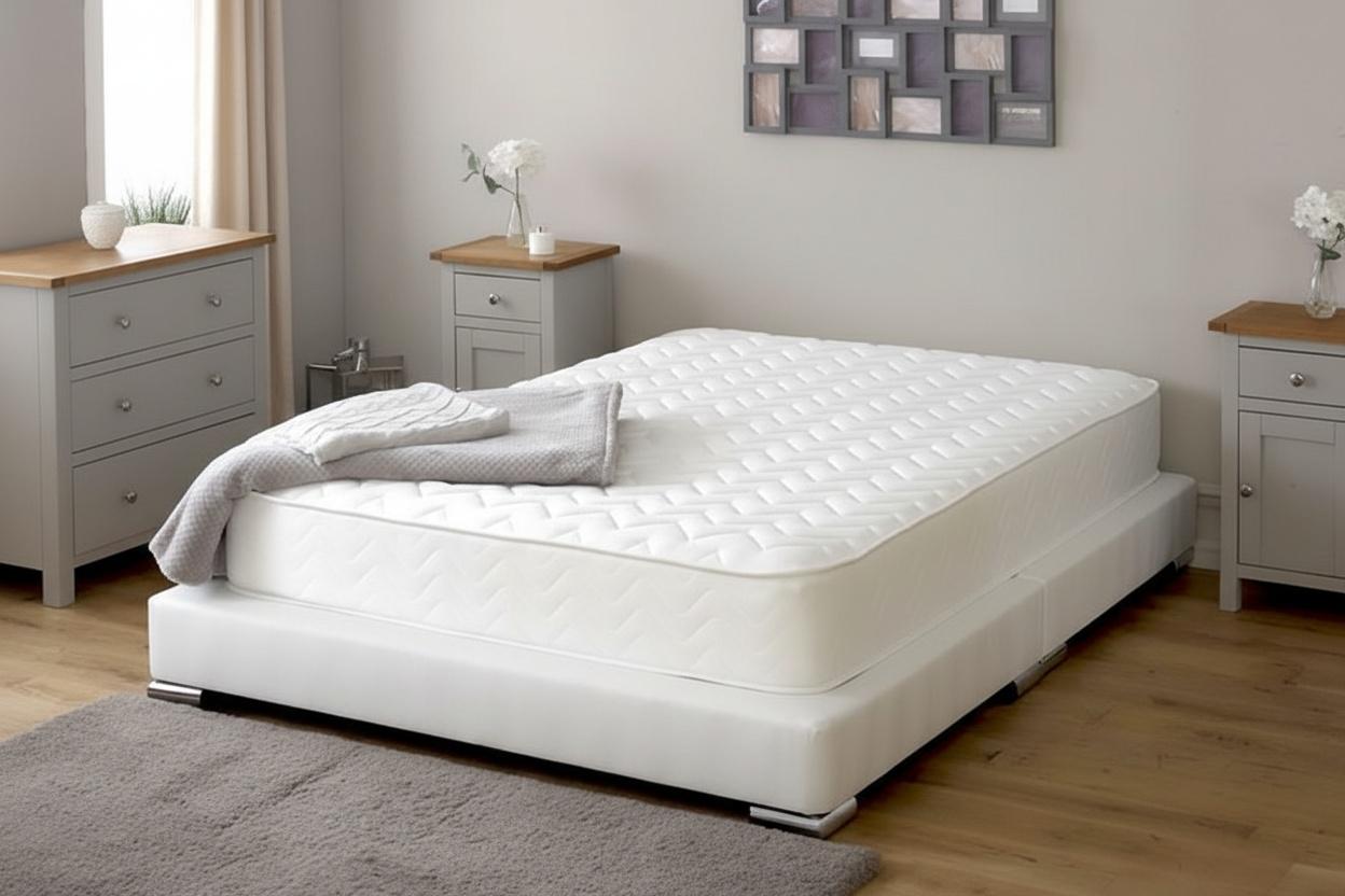 White Zig Zag Memory Foam Mattress - 4 Sizes