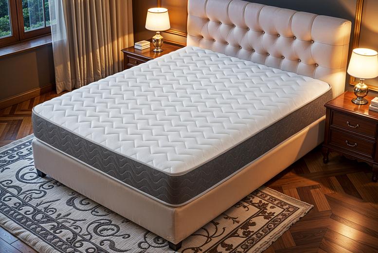 Cooling Memory Foam Spring Mattress - Ergonomic Support In 5 Sizes