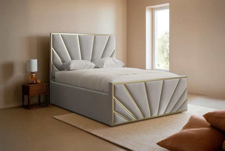 Fionn Sunrise Ottoman Storage Bed With Lift-Up Mechanism - 5 Sizes