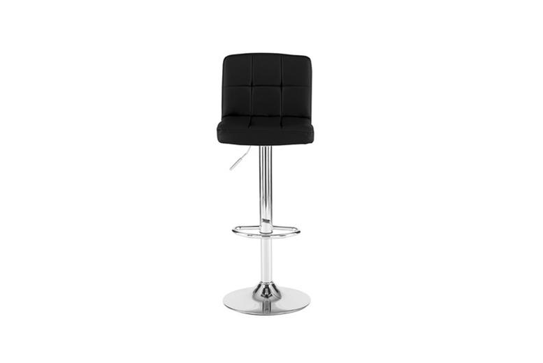 Pair Of Cuban Adjustable Bar Stools - Faux Leather Or Fabric, Modern Padded Kitchen Seating