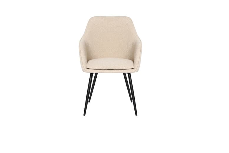 Upholstered Boucle Muse Chair In Cream With 2 Options