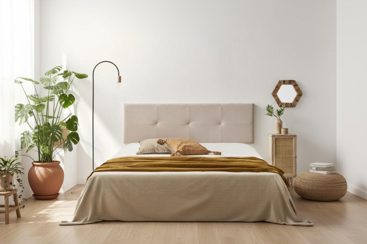 Altea Aqualine Upholstered Headboard - Padded Bedroom Centrepiece In 3 Sizes & 11 Colours