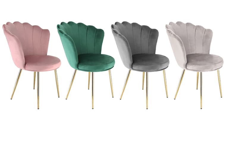 Genesis Freya Accent Chair With Petal Back Scallop - 4 Colours!