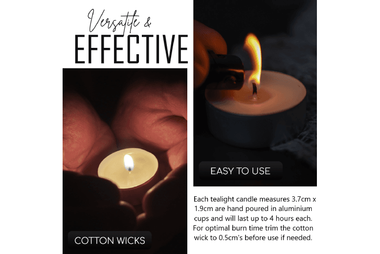 Unscented Tealight Candles - Minimalist Home Decor, Multipack (8, 24, Or 40), Compact Paraffin Design