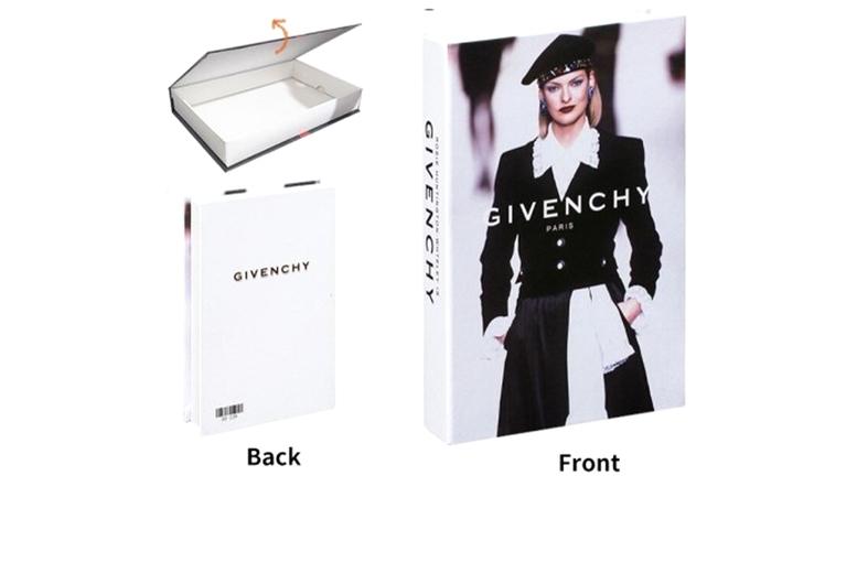 Faux Designer Coffee Table Book Storage Box - Decorative Living Room Accent