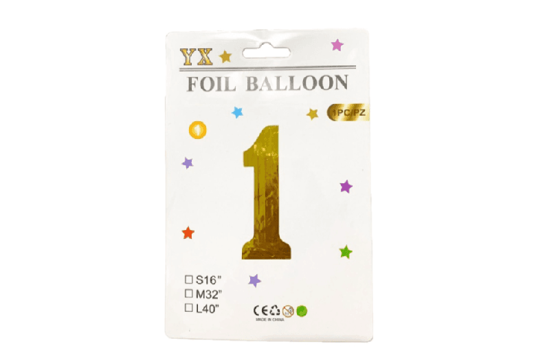 Jumbo Foil Number Balloons - Multicolour, 30-40 Inch, Durable Party Stationery