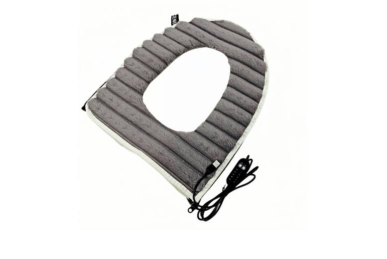 Usb Heated Toilet Seat Cover - Plush Velvet, Adjustable Heat, 4 Colours