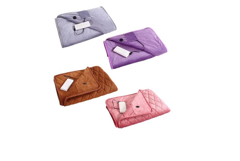 Usb Heated Electric Velvet Blanket - 2 Sizes & 4 Colours