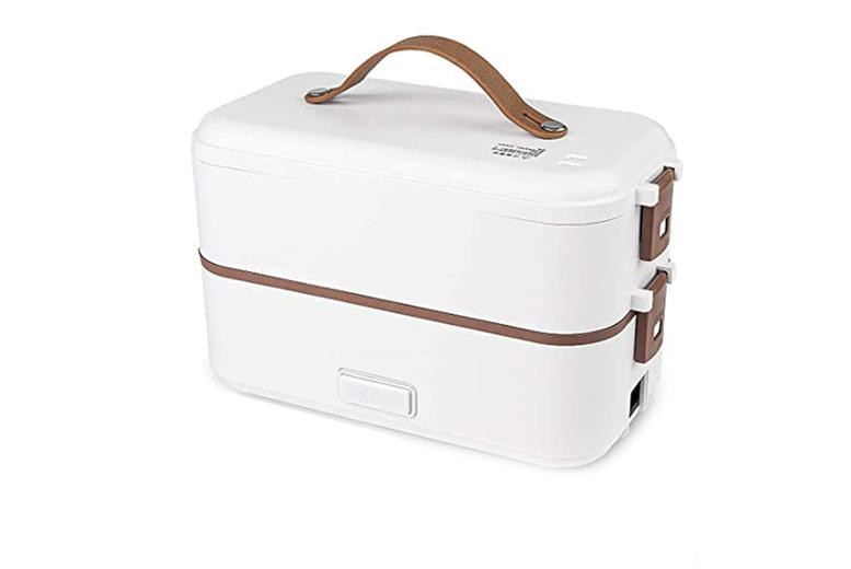 Double-Layer Portable Stainless Steel Electric Lunch Box - Rapid-Heat, Large Capacity, Sleek Design