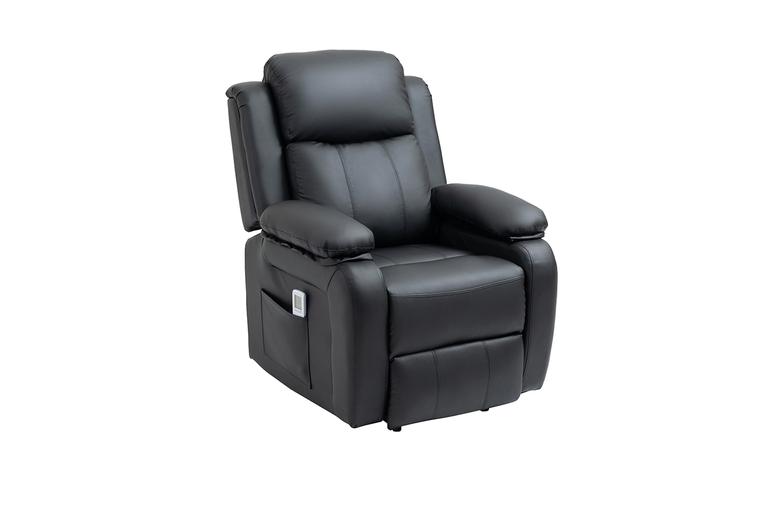 Black Power Lift Recliner With Massage & Remote Control