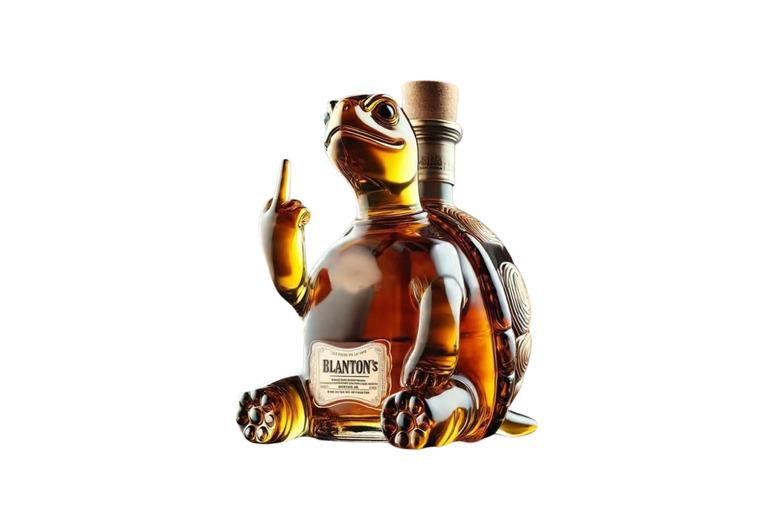 350Ml Artisan Turtle-Shaped Whiskey Bottle - Premium Glass Collectible Decanter