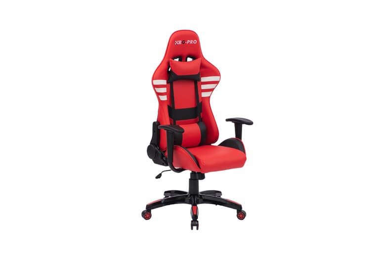 Rg-Pro Ergonomic Racing-Style Gaming Chair - Reclining Pu Leather With Support Cushions