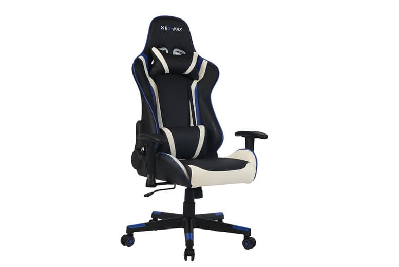 Rg-Max Ergonomic Racing-Style Gaming Chair - 180° Reclining Pu Leather With Support Cushions