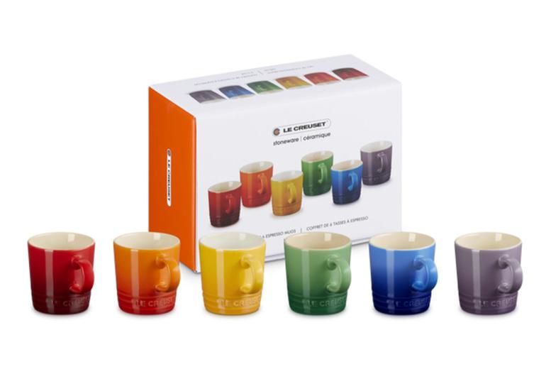 Early Bird! Le Creuset Rainbow Stoneware Mugs - Set Of 6, 350Ml