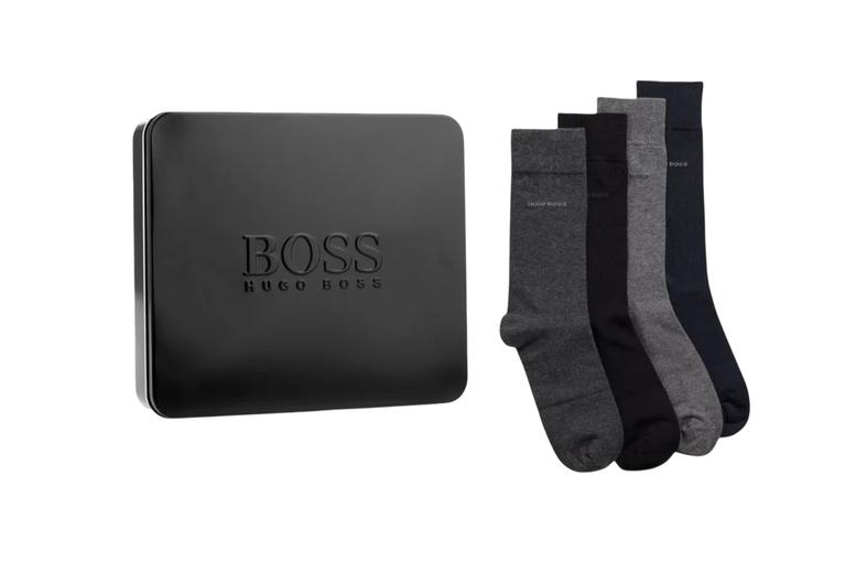 Hugo Boss Premium Men'S Socks Set - 4 Pairs In Gift Box