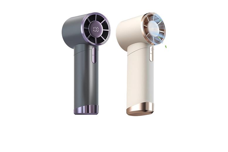 100-Speed Bladeless Portable Fan - Ultra-Quiet, Usb-C Rechargeable & Adjustable Cooling