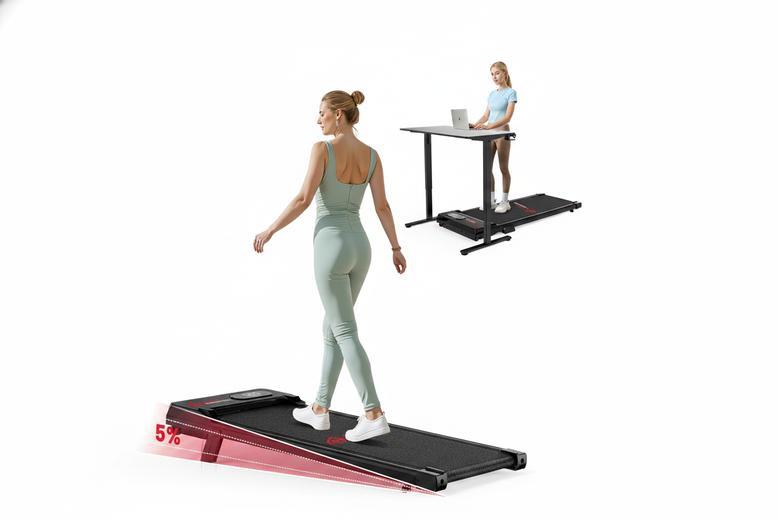 2-In-1 Folding Treadmill With Led Display & Optional Handrail