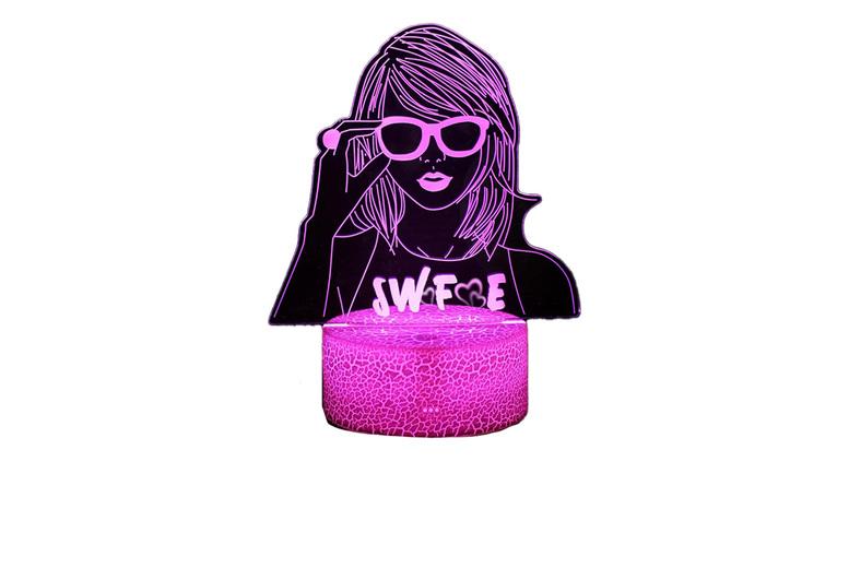 Price Drop! Taylor Swift  3D Led Table Night Light - Remote, Dimmable, 7 Colours, Energy Efficient