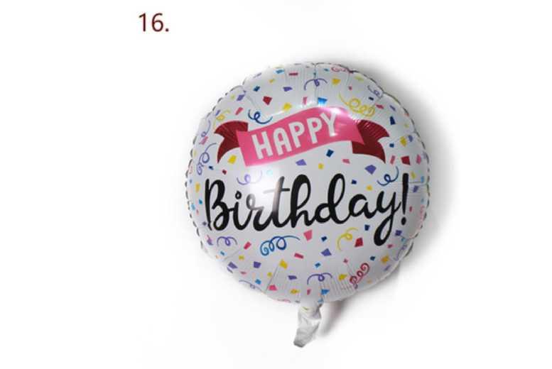 Vibrant 18" Happy Birthday Foil Wall Art Balloons - Premium Party Decor, 18-Inch, 24 Designs, Durable Foil