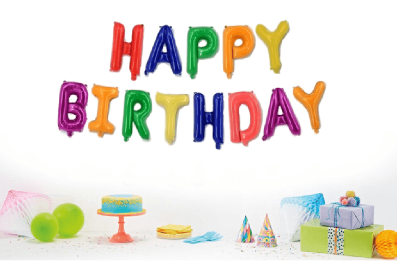 Vibrant Inflatable 'Happy Birthday' Banner - Durable Reusable Party Decor, 33Cm Large Letters, Indoor/Outdoor