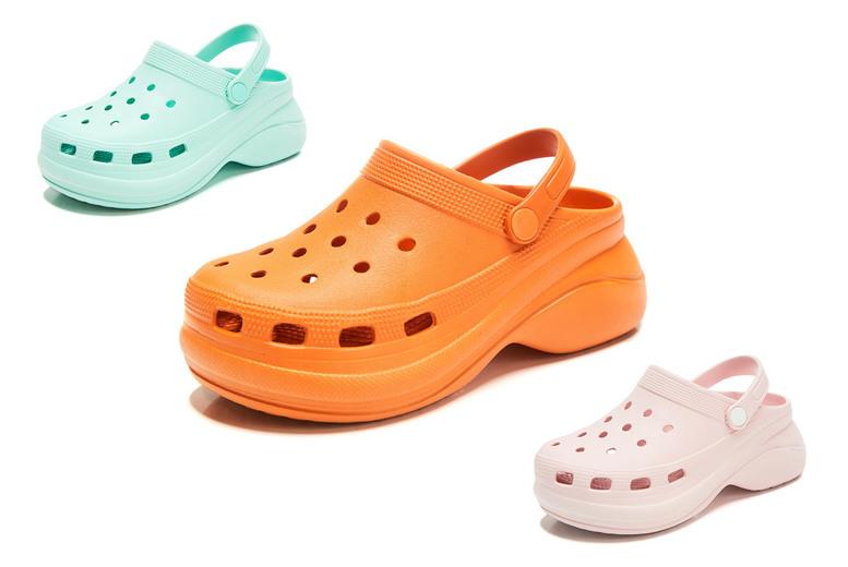 Women's EVA Chunky Platform Summer Clogs - Lightweight Slip-On Sandals