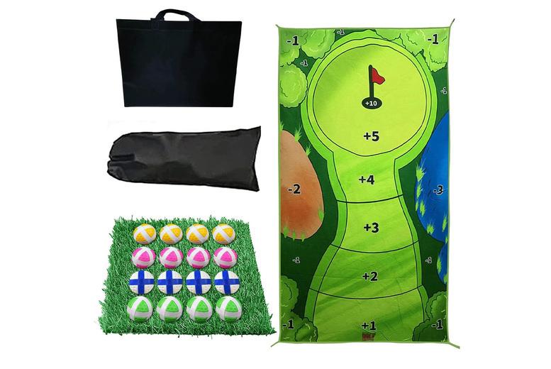 Price Drop! Sticky Golf Mat Game Toy Set - Indoor & Outdoor Fun, Ages 5+, Family Party Game