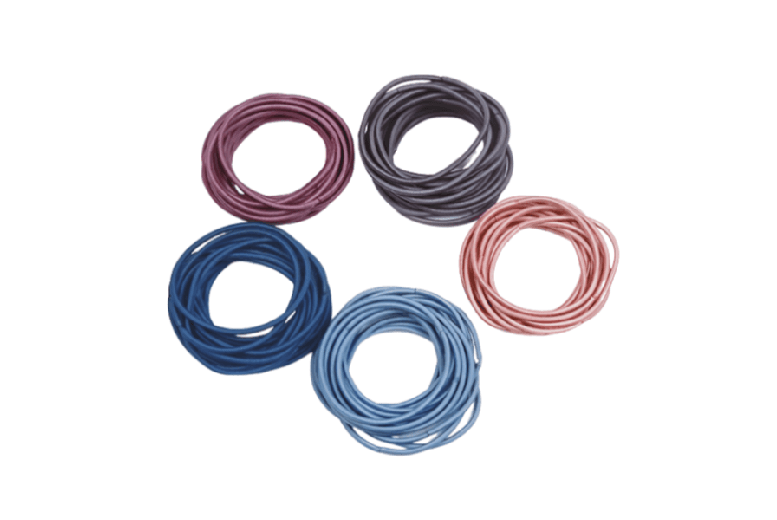 Multi-Colour Elastic Hair Bands - 100-Pack, Durable Stretch, No-Snag, Everyday Accessory - Essential Hair Ties For All Hair Types
