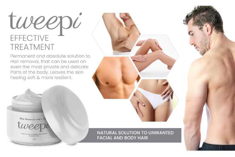 Tweepi Dual Pack Hair Removal Cream For Women - Sensitive Skin, Face & Body, Pain-Free, Long-Lasting Results