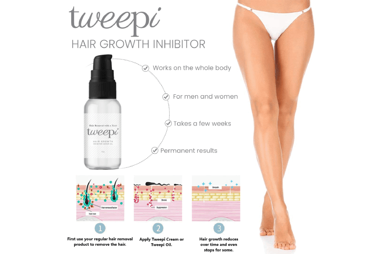 Tweepi Ant Egg Oil Duo For Smooth, Hair-Free Skin - Natural Hair Growth Inhibitor, Soothing Aloe, For All Skin Types