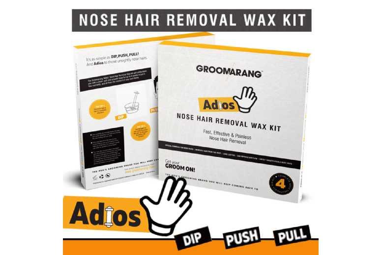 Groomarang Men'S Nose Hair Removal Wax Kit - Home Waxing Solution, 40G Beads, Complete Set