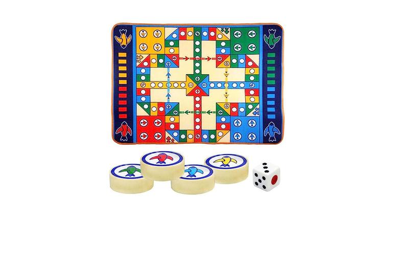 Price Drop! 2-In-1 Giant Flying Chess & Monopoly Play Mat Set - Family Board Game, Ages 3+, Soft Pe Cotton, Colourful, Indoor/Outdoor