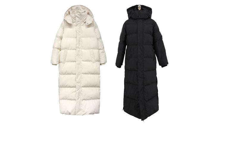 PRICE DROP! Women's Extra Long Winter Hooded Down Jacket with Pockets - 6 Sizes, 2 Colours!