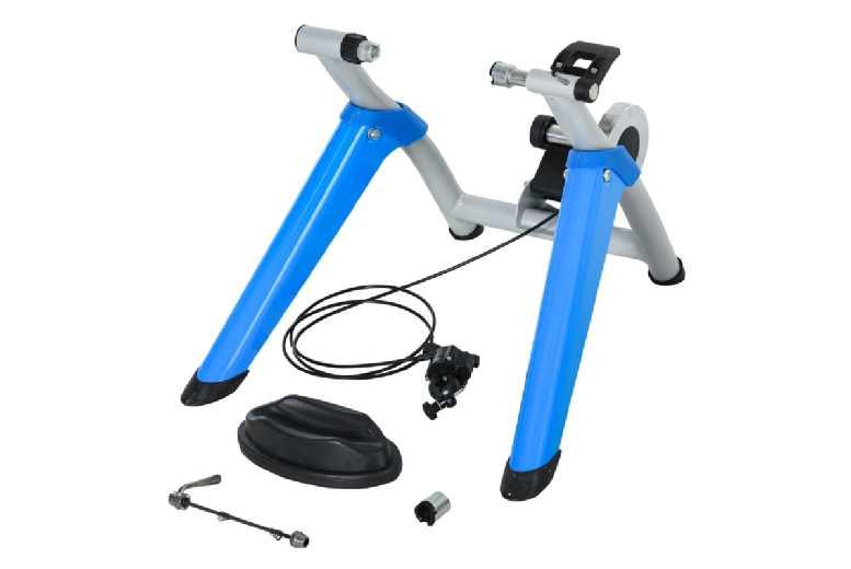 Indoor Bike Trainer Stand - Heavy-Duty Steel Frame, Adjustable 8-Level Resistance, Universal Fit For Road & Mountain Bikes