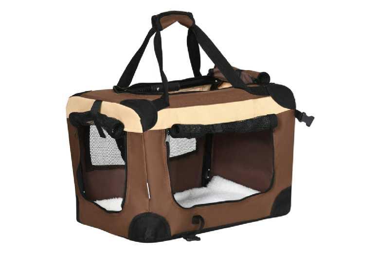 Foldable Soft Dog Carrier Crate - Portable Travel Kennel For Small Breeds, Lightweight & Secure