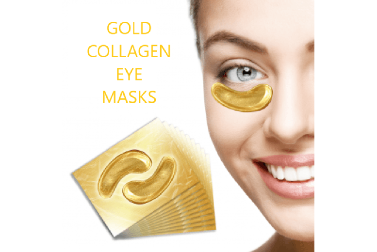 Gold Collagen & Hyaluronic Acid Anti-Ageing Eye Masks - Hydrating, Brightening, For All Skin Types, Under-Eye Gel Patches