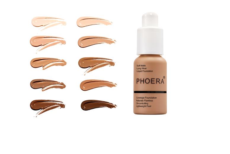 Phoera Velvety Matte Long-Lasting Liquid Foundation - Full Coverage, Lightweight, Wide Shade Range
