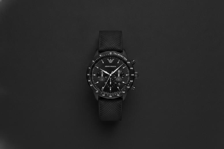 Emporio Armani Ar11453 Black Chronograph, 43Mm Stainless Steel Watch