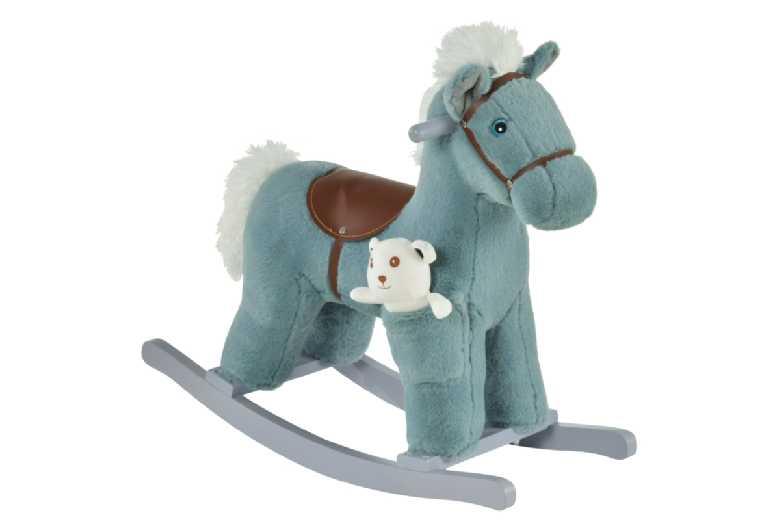 Interactive Plush Rocking Horse Toy With Sounds - Ages 18-36M, Imaginative Play, Bonus Bear, Safe & Durable