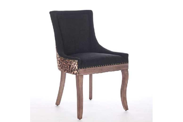 Set Of 2 Modern Upholstered Dining Chairs With Solid Wood Legs - Plush Chenille Seats