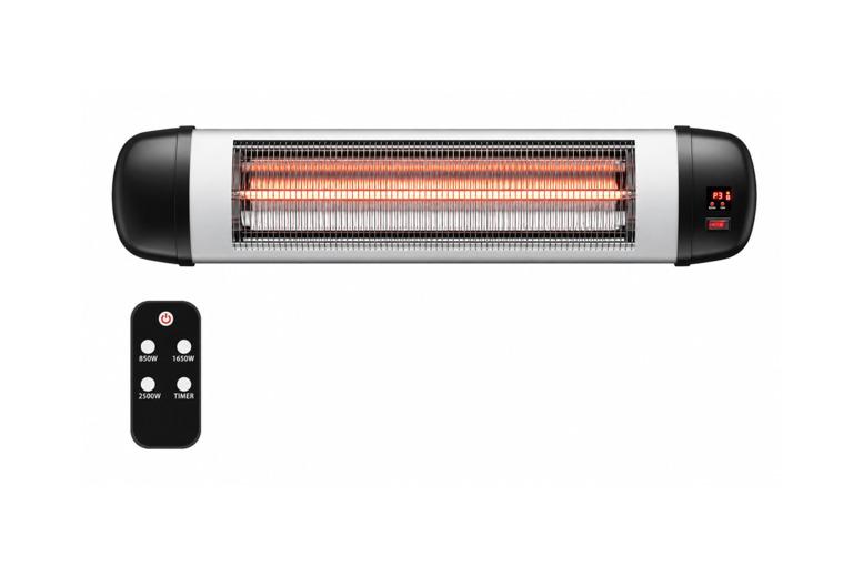 2500W Outdoor Infrared Wall Heater For Garden & Patio Leisure - Wall-Mounted, Remote Control, 3 Heat Settings