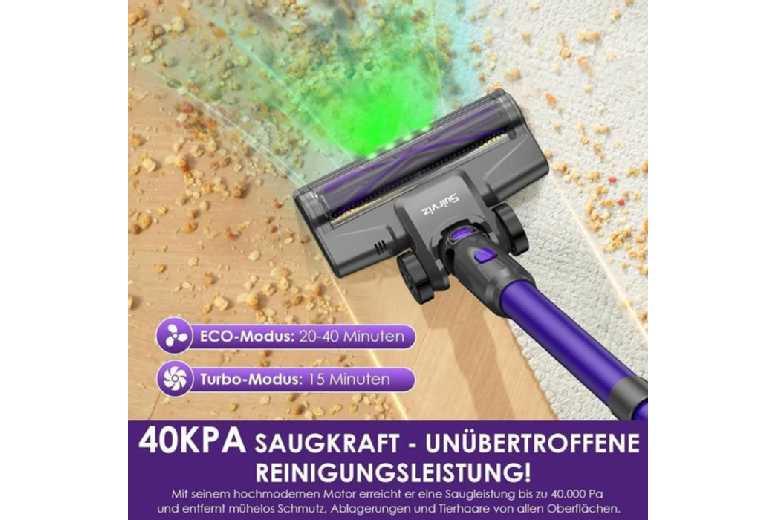 Cordless Stick Vacuum Cleaner 500W - Lightweight, Hepa Filter, Pet-Friendly, Multi-Surface