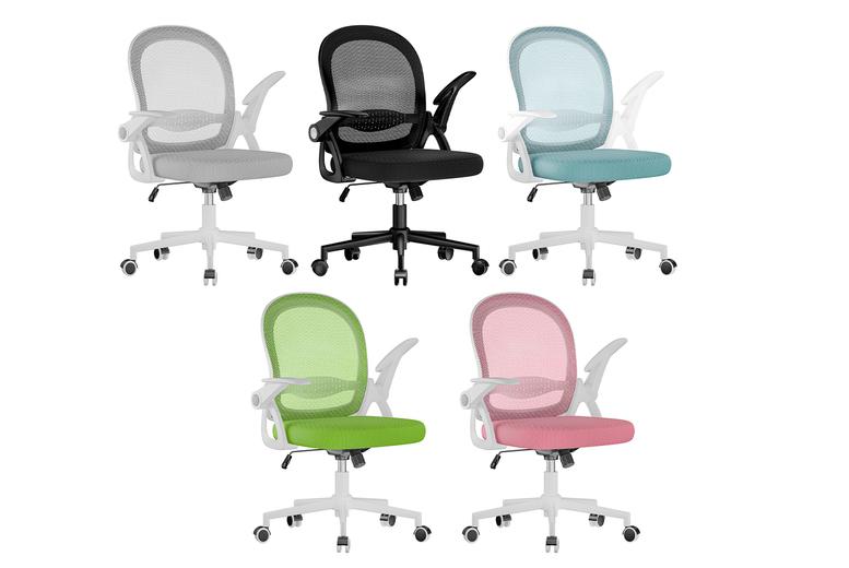 Ergonomic Desk Chair With Flip-Up Armrests And Lumbar Support