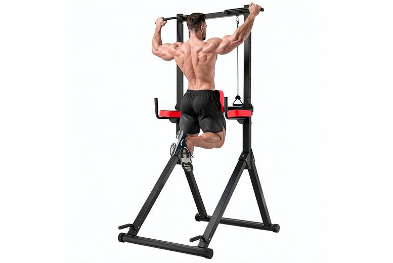Adjustable Power Tower Dip Station Pull Up Bar