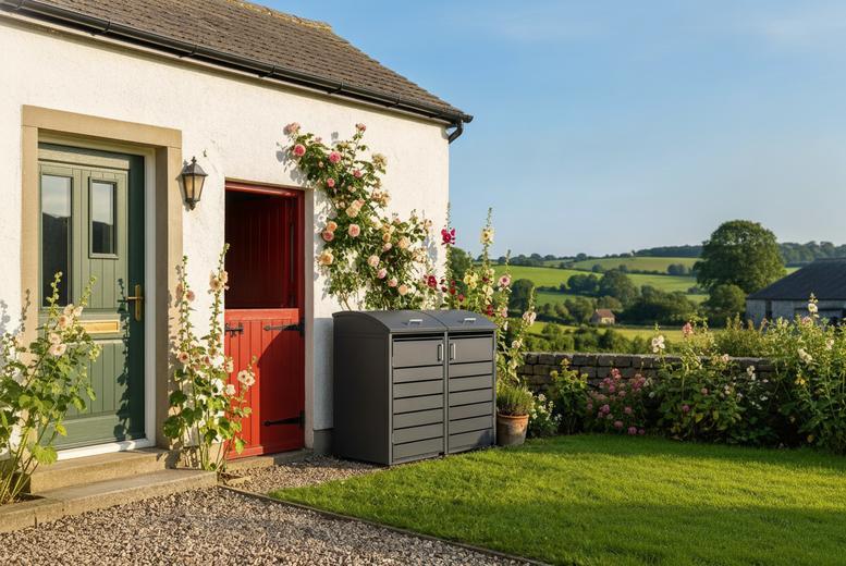 139Cm 2 Bay Curved Crescent Bin Storage Unit