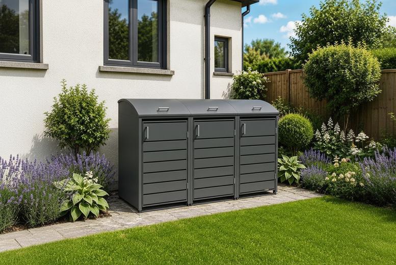 211Cm Premium 3 Bay Outdoor Bin Storage