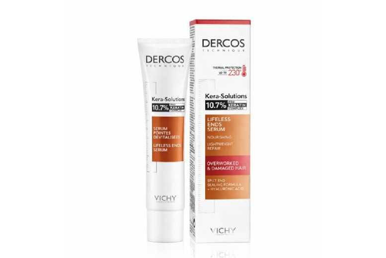 Vichy Dercos Kera Solutions Keratin Leave-In Repair Serum For Damaged Hair - Strengthens & Nourishes, All Hair Types, 40Ml