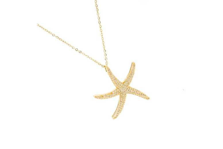 Luxenter Sirif 18K Gold Cubic Zirconia Pendant Necklace - Elegant Statement Jewellery